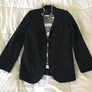 $12!! J. Crew black wool suit jacket/blazer 8